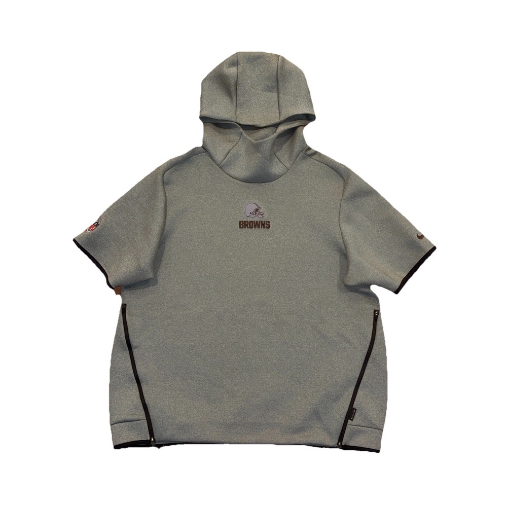 Men's Nike NFL Cleveland Browns Sideline Thermal Repel‎ Hoodie Gray Men's XL
